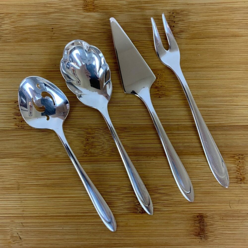 International Silver Meriden Silverplate First Lady 4 Serving Pieces Flatware B